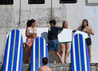 Escuela de Mar en playa Honda en el marco del programa Monteverano ,04 de enero de 2024