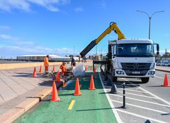 Ciclovía de la rambla entre calles Sarandí y Carlos María Morales 