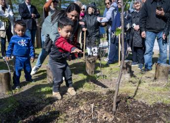 Inauguración de obras del Presupuesto Participativo en la plaza Gerónimo Izetta