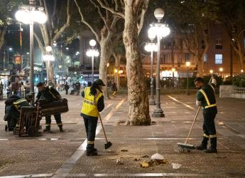Operativo de limpieza por Marcha de la diversidad