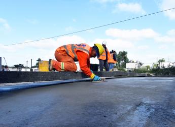 Obras en Av.Gral San Martin y Cno.Domingo Arena 