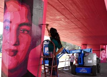 Intervención artística en el Viaducto de Paso Molino