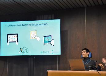 Jornada de intercambio«TIC Montevideo » del proyecto CerTI en la sala Dorada de la Intendencia de Montevideo,  13 de agosto de 2022