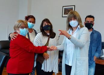 Reunión entre la Secretaria General Ing. Olga Otegui y la Comisión de Apoyo en Memoria a la Federación del Vidrio