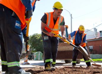 Obras viales en la calle Héctor Gerona  y Rambla Euskal Erría