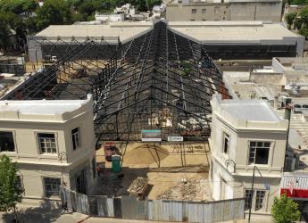 Avance de obra del espacio público Las Pioneras